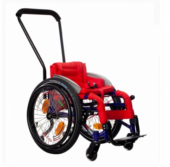 Wózek inwalidzki specjalny dla dzieci GTM Mobil czerwono-czarny