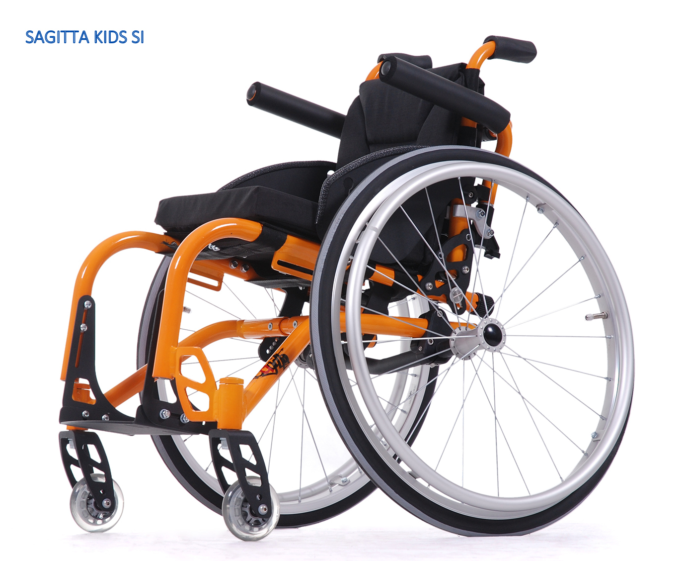 Wózek inwalidzki dziecięcy Sagitta w kolorze pomarańczowym