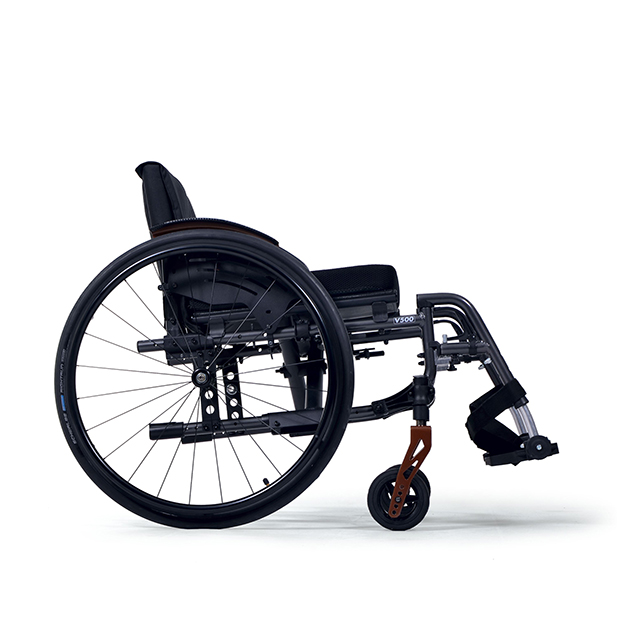 Aktywny wózek inwalidzki aluminiowy V500 od boku