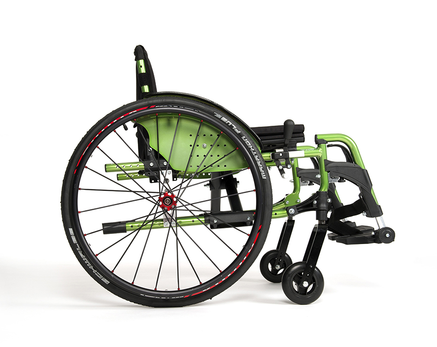 Zielony wózek inwalidzki V300 Active