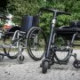 Dwa wózki inwalidzkie z napędami street warrior